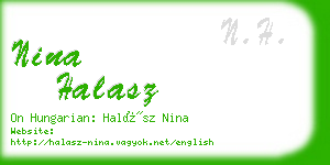 nina halasz business card